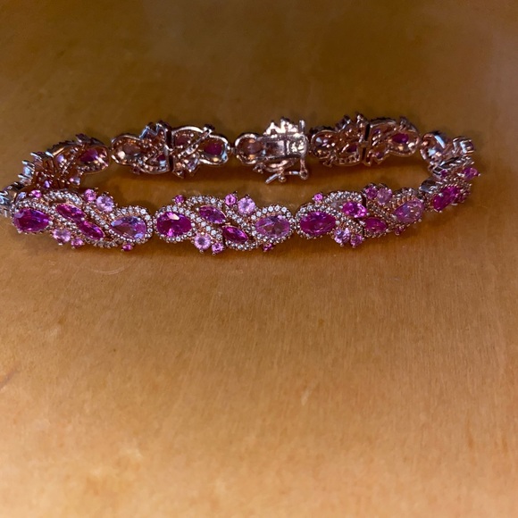PAJ Jewelry - Pink Gemstone Bracelet 7”